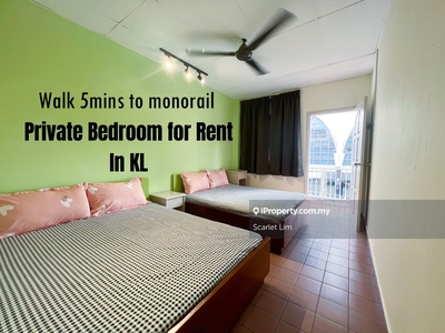 Private Room rent in KL 5mins walk to monorail
