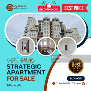 Seri Nuang Apartment @ Shah Alam For Sale , Jual Murah, 100% Loan