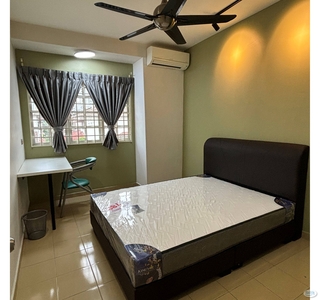 Premium ⭐️ Medium Room Fully Furnished @ USJ 2, Special Promotion, Aircond Wardrobe Table Chair Mattress