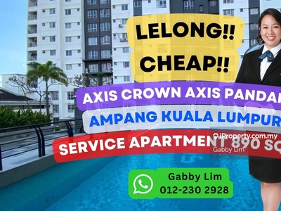 Lelong Super Cheap Service Residence @ Axis Pandan Ampang Selangor