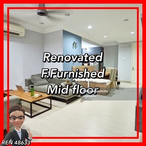 Renovated / Fully furnished / Mid floor / Non bumi