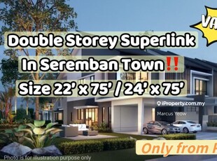 New & Limited 2 Storey Superlink House Locate at Seremban City Center!