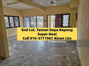 Taman Daya Double Storey House, 20x65, End Lot Kepong