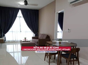 Town area to Ciq 2bedroom apartment at Sky 88 for Rent