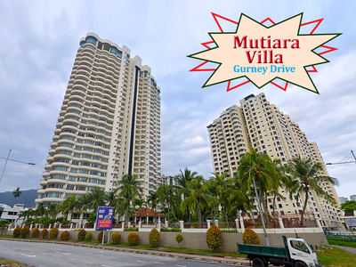 Mutiara Villa, Gurney Drive, New Condition, Hygienic and Fully Furnished. Condo For Rent.
