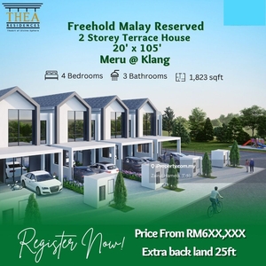 2 Storey terrace house freehold malay reserved