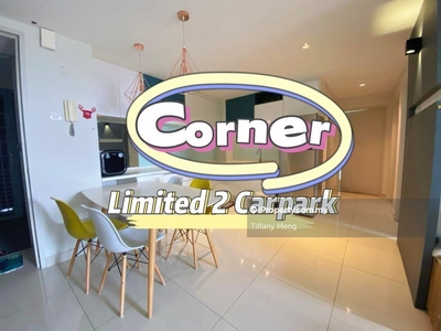 Corner unit Condo - Below Market - 2 carpark- Fully Reno & Furnished