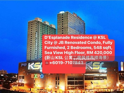 D'Esplanade Residence @ Ksl City Renovated Fully Furnished For Sale