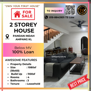 2 Storey House @ Pandan Indah, Ampang KL for Sale