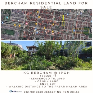Bercham Ipoh Residential Land For Sale