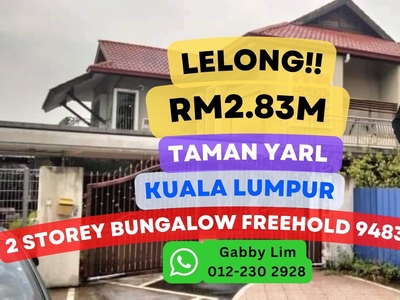 Lelong Super Cheap 2 Storey Bungalow @ Taman Yarl Kuala Lumpur
