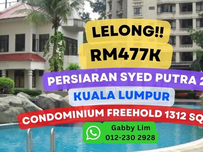 Lelong Super Cheap Condominium at Persiaran Syed Putra 2 Kuala Lumpur