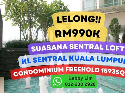 Lelong Super Cheap Condominium @ Suasana Sentral Loft Kuala Lumpur
