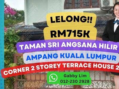 Lelong Super Cheap Corner Lot 2 Storey Terrace House @ Ampang