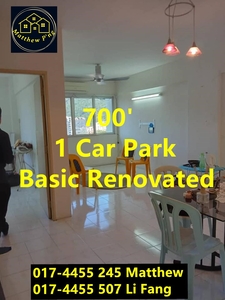 Taman Hui Aun - Basic Renovated - 700' - 1 Car Park - Farlim