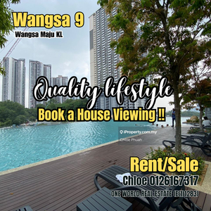 Biggest unit size Wangsa 9 new condo full furnished for rent