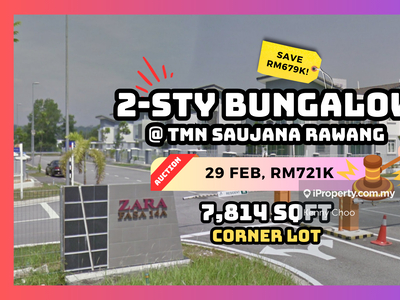 Lelong Save Rm679k Corner 2 Sty Bungalow @ Taman Saujana Rawang