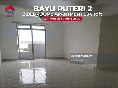 Well Maintained Apartment at Bayu Puteri/ near Permas Jaya/ Ciq for Sa