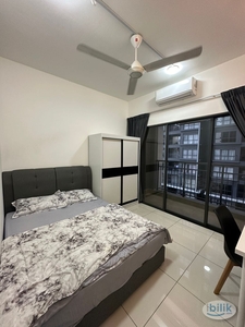 Fully Furnished Middle Room With Balcony For Rent Walking Distance LRT