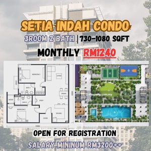 A Brand New Project at Setia Indah Area with full loan 100%