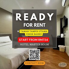 HOTEL STYLE Master Room ON PROMOTION ZERO DEPOSIT at Taman Tampoi Utama, Johor Bahru