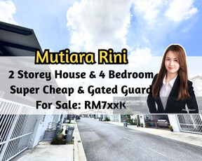 Super Cheap, Mutiara Utama, Mutiara Rini, Gated Guarded, 4 Bedroom