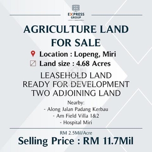Agriculture Land at Lopeng, Miri [Two adjoining land]