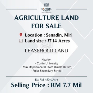 Agriculture Land at Senadin, Miri [17.14 Acres]