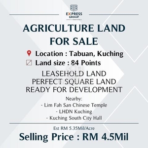 Agriculture Land at Tabuan, Kuching [Perfect Square Land]