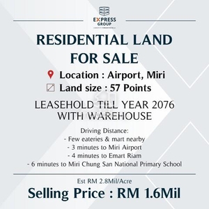 Residential Land at Airport, Miri [With warehouse]