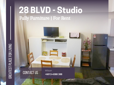 28 BLVD - KLCC View Studio For Rent @ Pandan Perdana near by Sunway Velocity,Cheras,IKEA,Aeon Maluri,TRX,MRT n LRT Maluri,MRR2,Jln Cheras,Jln Loke Yew