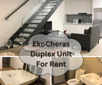 EkoCheras,Cheras [Ready to Move In]Duplex For Rent walk distance to MRT @ Jalan Cheras link MRR2 , SUKE , CKE ️