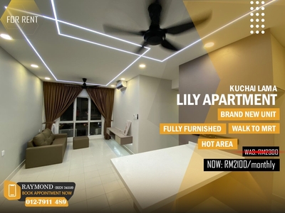 2023 NEW Apartment Kuchai Lama -Fully Furnished (Lily Apartment)