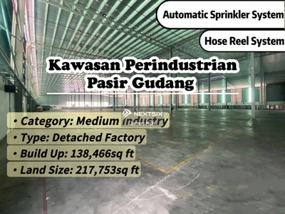 Pasir Gudang Detached Factory / Warehouse attached with 1 1/2 Storey Office Building