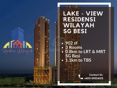 LAKE VIEW RUMAWIP SUNGAI BESI! 3R2B! 902SF! Residensi Wilayah Madani