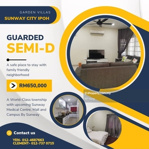 Sunway Garden Villas Cluster Semi-D For Sales with Fully Furnished