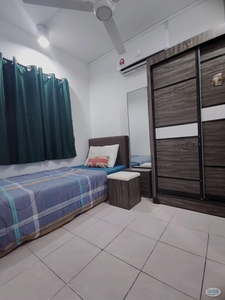 2mins to HELP University Fully Furnished Single Room (MALE) at Apartment Damai, Subang Bestari, Shah Alam