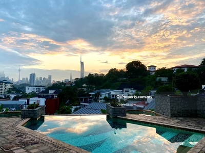 3 storey detached house with KL skyline view, private pool & guardhse