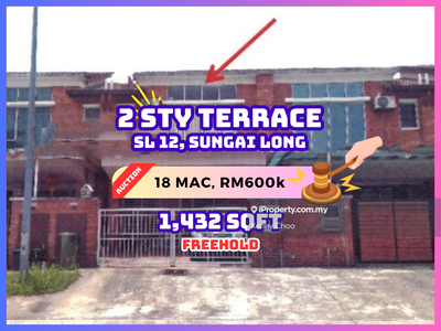 Bank Auction Freehold 2 Storey Terrace @ Sl 12 Bandar Sungai Long