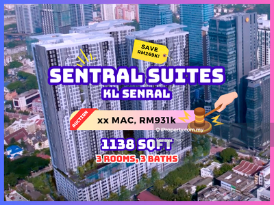 Bank Auction Save Rm269k Sentral Suites Condo @ Kuala Lumpur Sentral