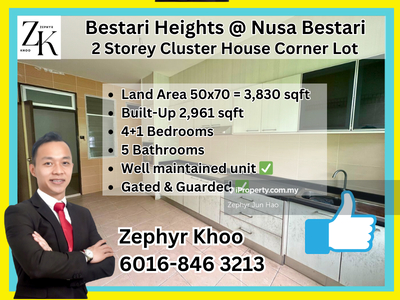 Bestari Heights @ Nusa Duta Two Storey Cluster Cornet Lot For Sale