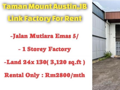 Factory for rent in Johor Bahru