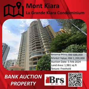 Freehold La Grande Kiara Condominium (5 min to Plaza Mont Kiara)