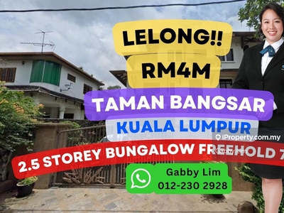 Lelong Super Cheap 2.5 Storey Bungalow House @ Bangsar Park KL