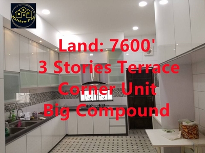 D'Residence - 3 Stories Terrace Corner Unit - Land:7600'