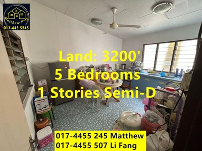 Jalan Chee Seng - 1 Stories Semi-D - Land:3200' - Tanjung Bungah