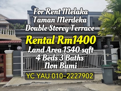 Rent Taman Merdeka Double Storey Terrace