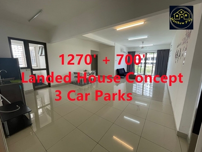 Skycube Residence - Corner Unit - 1270' + 700' - 3 Car Parks - Sungai Ara