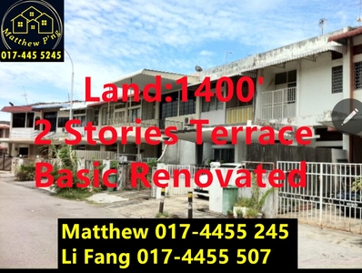 Solok Thaton - 2 Stories Terrace - 1600' - Basic Renovated - Pulau Tikus