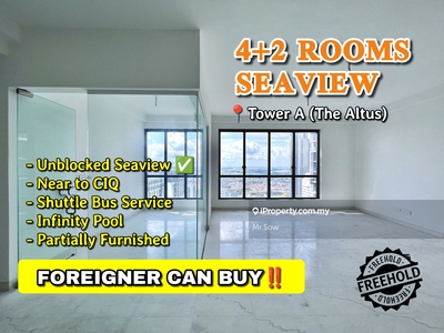 Setia Sky 88 Tower A 4 Plus 2 Rooms Unit Seaview, Foreigner can buy!